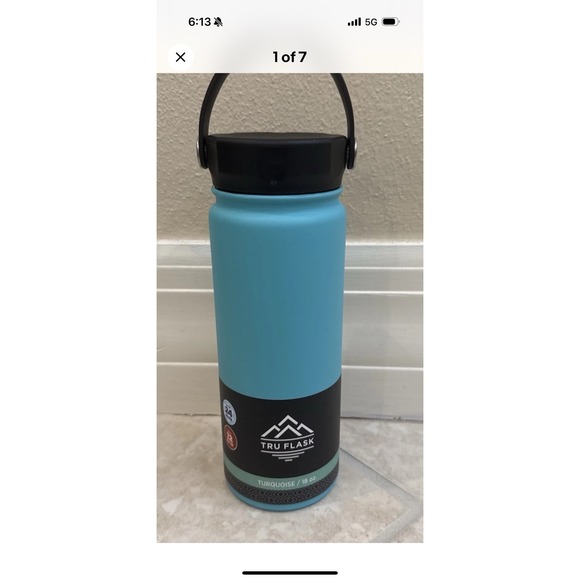 Tru Flask 3 Insulated Bottle 18 oz 24 Hrs Cold 12 Hrs Hot Green, Blue‎ & Orange - Picture 14 of 16